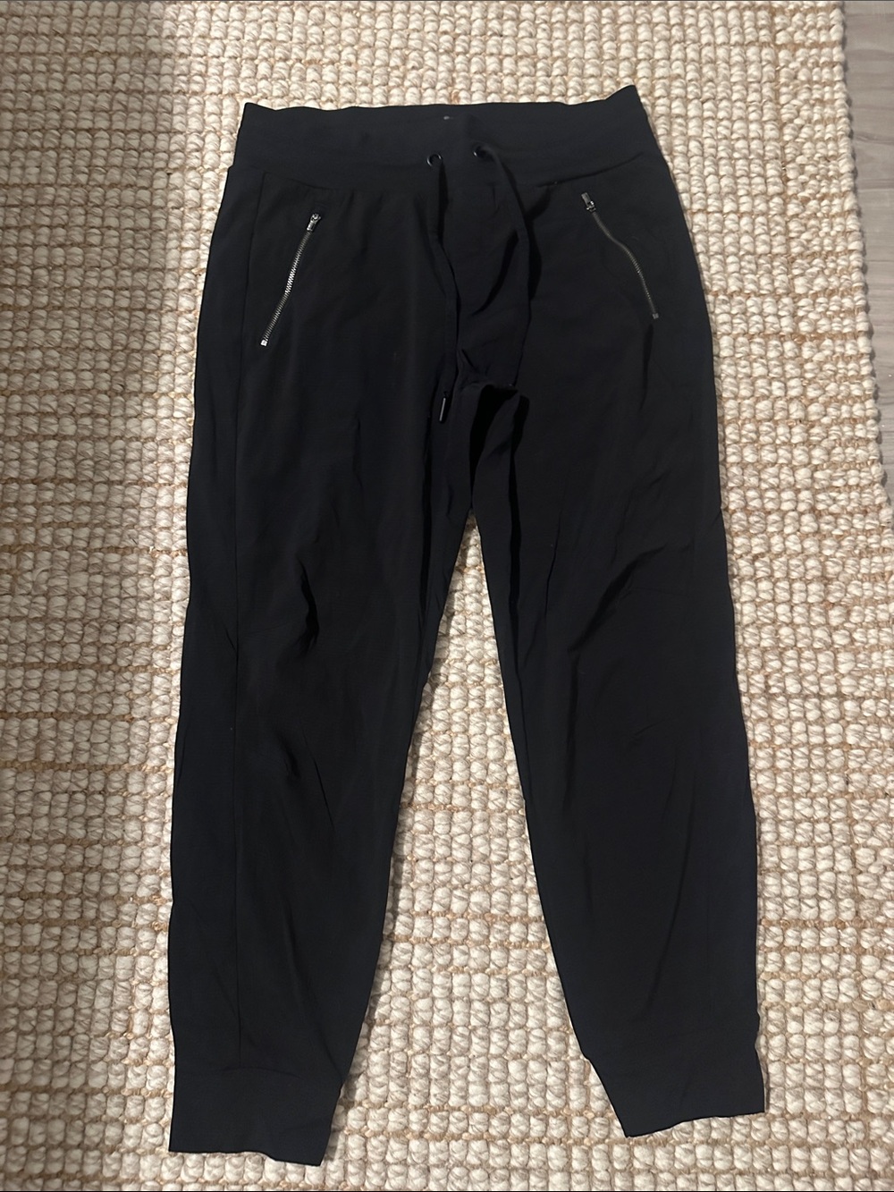 Athleta Black Zip-Pocket Jogger - Sleek Athletic Pants
